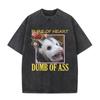 Lost In The Cheese Japanese Rat Vintage T Shirt Mens Casual Short Sleeve T-shirts Unisex Retro Washed Oversized T Shirts