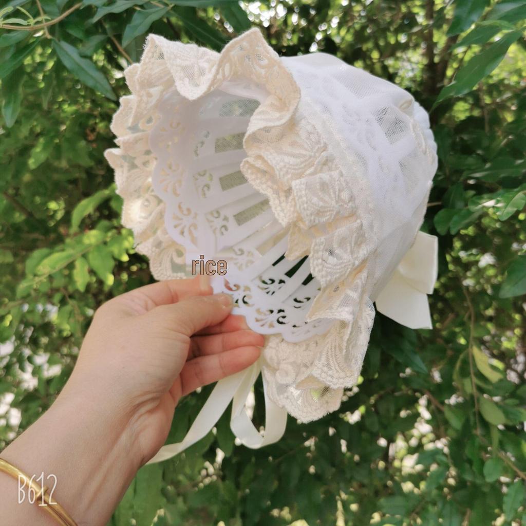 Корейская летняя детская кружевная шляпка с бабочкой - Милая принцесса для фото