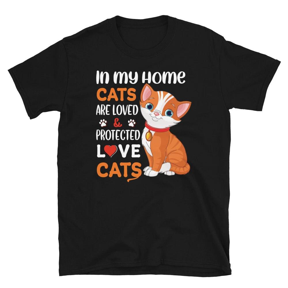 Cats Are Loved Cute Cat Funny Animal Kitty Cats T-Shirt