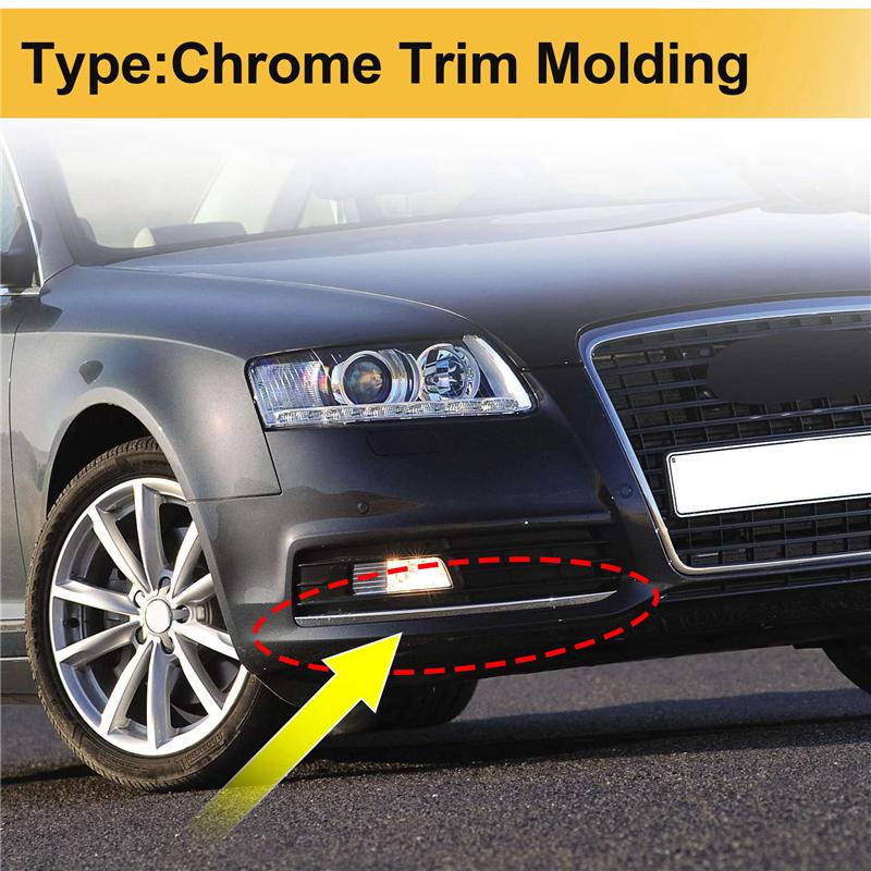 L10A Для Audi A6 C6 2008 - 2011 Автомобиль Передний Бампер Накладка Хромированная ПАРА (Левый + правый) 4F0853065A 4F0853066A