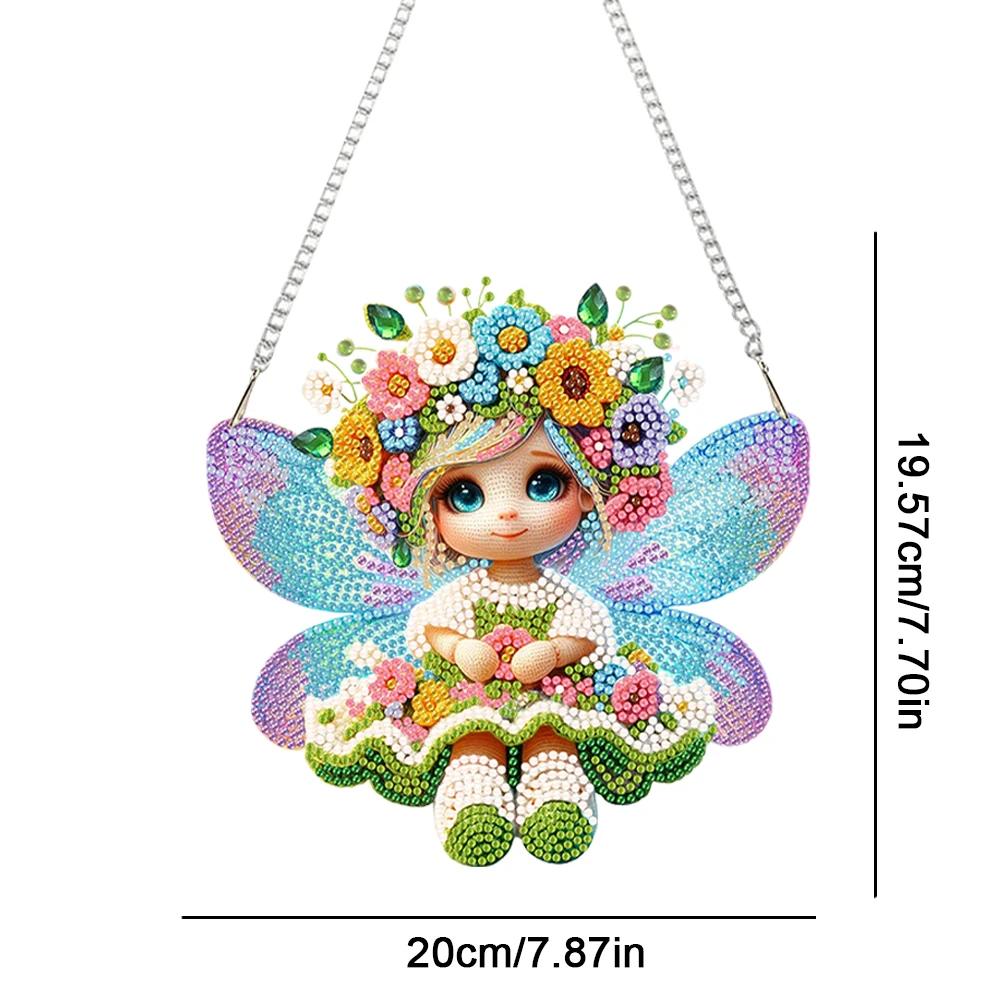 Acrylic Special Shape Easter Egg 5D DIY Diamond Painting Dots Pendant Rhinestone Diamond Art Pendants for Garden Window Decor