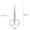 Round-Head Eyebrow & Nose Hair Trimming Scissors for Makeup, Beard, and Embroidery, Pointed Tip for Precision Beauty.