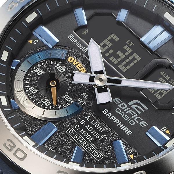 Casio Men's EDIFICE ECB-40YNP-1AJF [EDIFICE Nighttime Drive Series] Round Watch Digital Analog