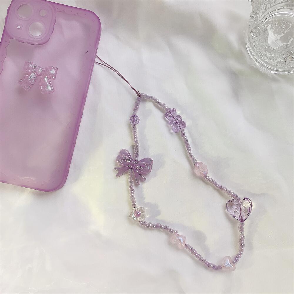 Mobile Phone Lanyard Cellphone Strap Phone Chain Pendant Candy Phone Case Rope Jewelry Keychain for Samsung Huawei iPhone Xiaomi
