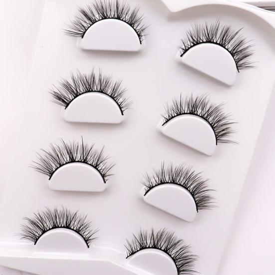 4 пары накладных ресниц натуральные густые изысканные перекрещенные макияж наращивание ресницы для дам