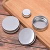 5Pcs Aluminum Mini Round Tin Metal Container Bottles Storage Jar Screw Lids Box
