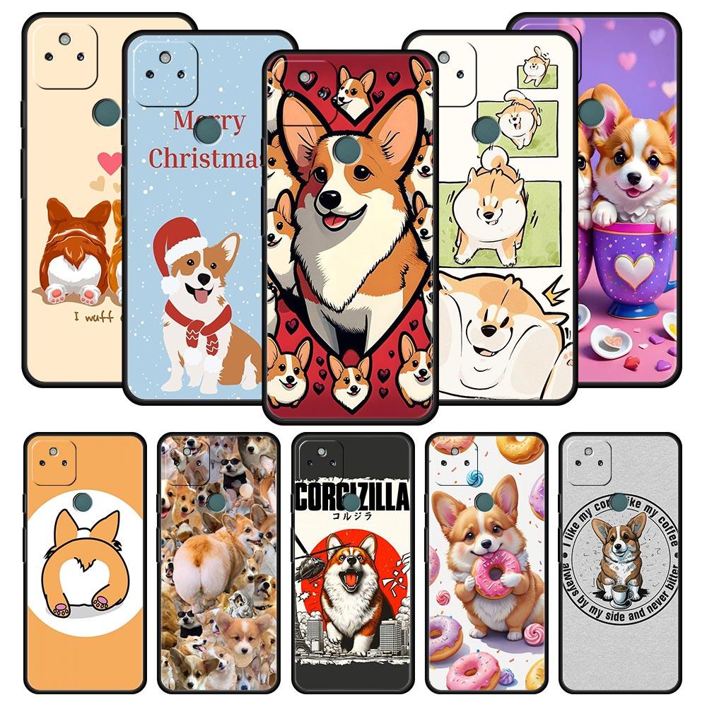 Cute Corgi Dog Phone Case Cover for Google Pixel 10 9 8 7 6 9A 8A 7A 6A Pro Shockproof Soft TPU 10 Pro XL Shell Fundas Capas Bag