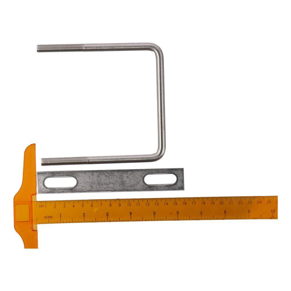 Квадратные U-образные болты из нержавеющей стали, серебряный U-образный зажимной болт с гайками и пластинами U-образный зажимной болт