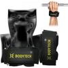 Bodytech Power Grips для силовых тренировок, Высокая грузоподъемность, Становая тяга, Тяга верхнего блока, Жим лежа, Кистевые ремни, SCV Резина, Липучка, Унисекс,