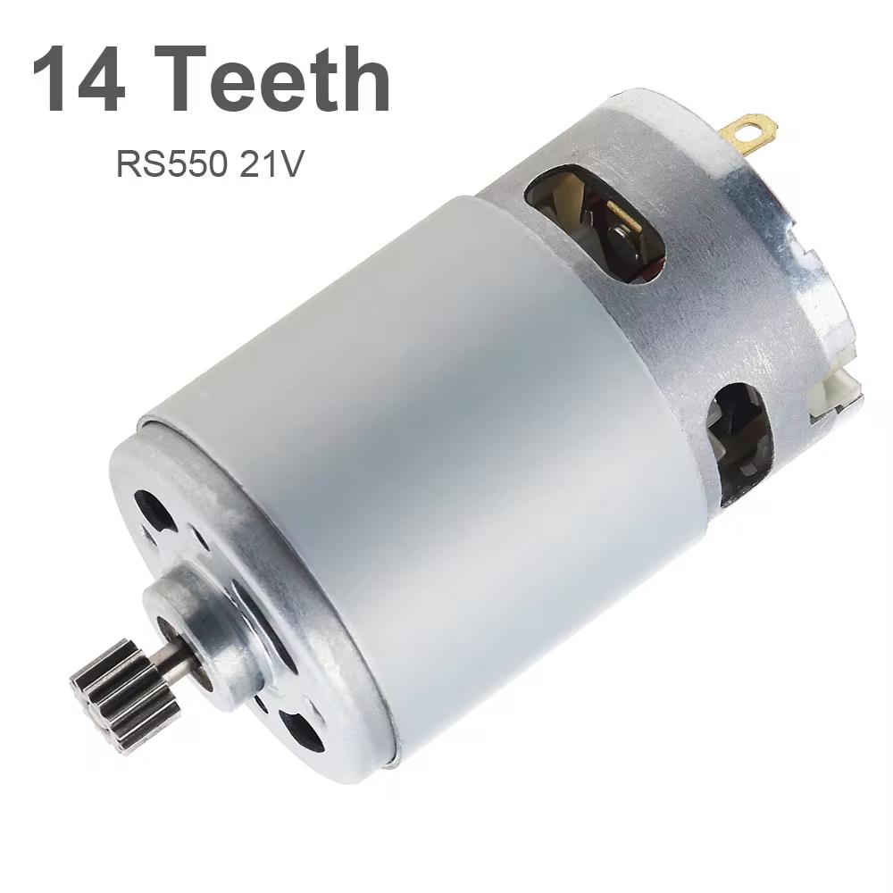 RS550 DC Motors 14 Teeth 21V Electric Motor 8.2mm 25000RPM Gear Micro Drill Motor High Torque Gear Box для электрической дрели / пилы