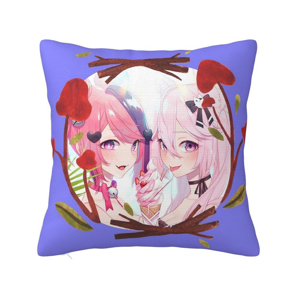 Vshojo Ironmouse Аниме Милый VTuber Квадратная Наволочка Чехол для Подушки Наволочка Декоративная Подушка для Дома Дивана Гостиной