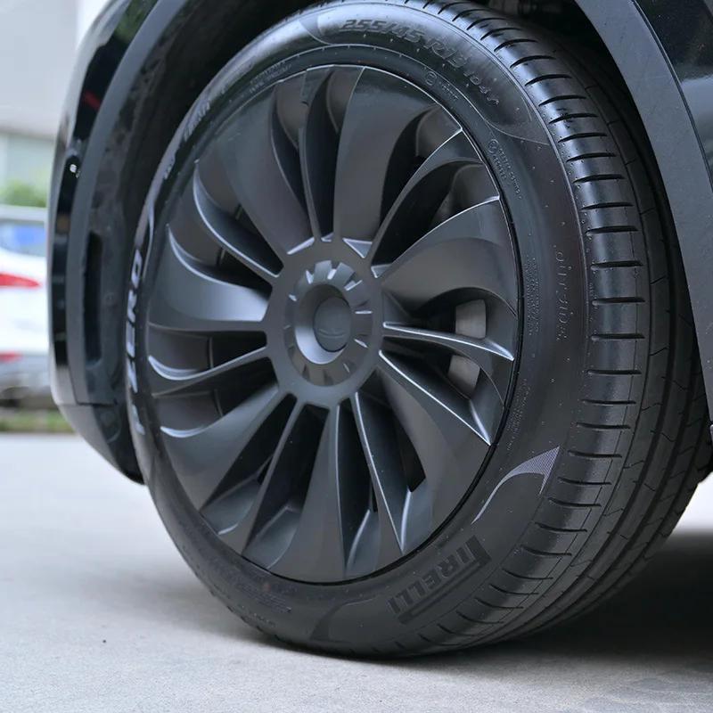 Колпачок ступицы колеса для Tesla Model Y Колпаки ступицы колеса 19 дюймов Полная защитная крышка Замена ModelY 2022 Аксессуары