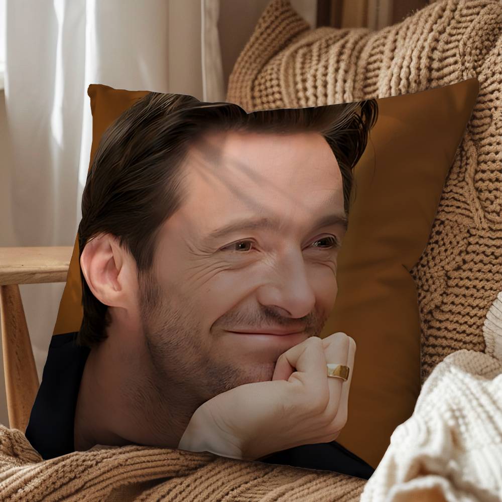 Like a wolf Hugh Jackman Print Throw Pillow Cover Square Cushion Case for Living Room Bedroom Decor
