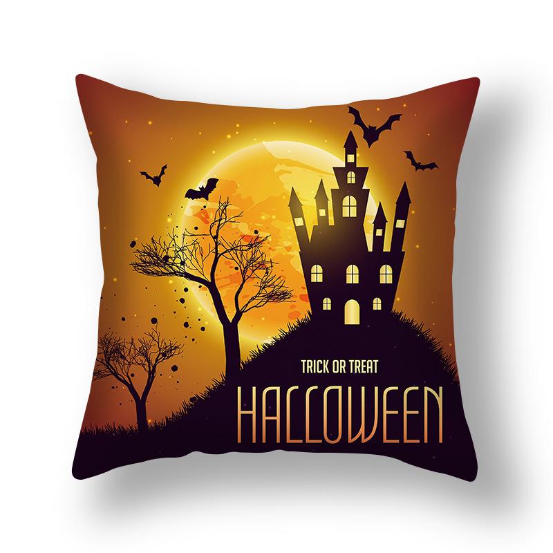 Наволочка с изображением летучей мыши и тыквы, диван, страшные украшения на Хэллоуин для дома, 2023, дом ужасов, дом с привидениями, кошка, наволочка