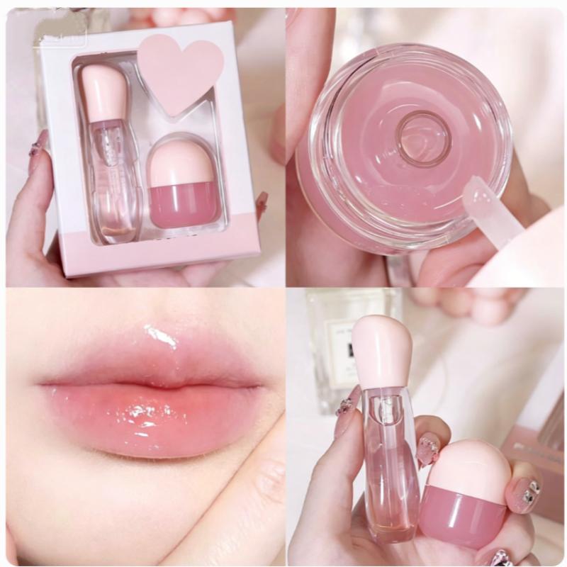 Plant Extract Day & Night Lip Mask Set, Dual-Action Hydrating & Repair Lip Care, Reduce Lip Lines Overnight, Moisturizing Lip Balm & Sleeping Lip Mask
