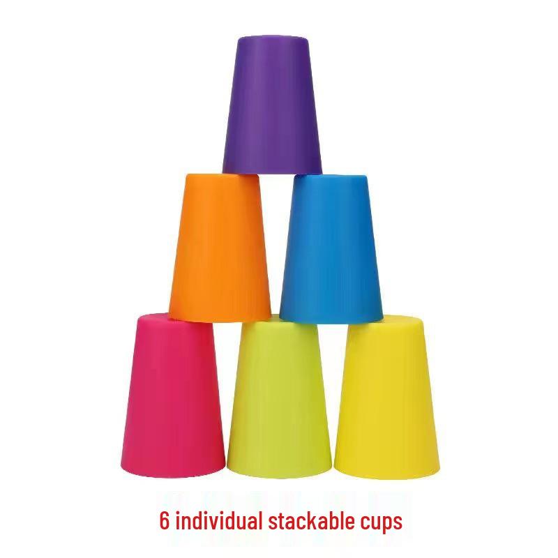 Kindergarten Stacking Cup Toy: Double Interaction Cognitive Puzzle Game for Children