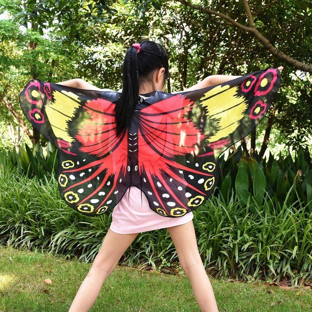 Shoulder Straps Butterfly Wings Costume Cape Fancy Cloak  Kids