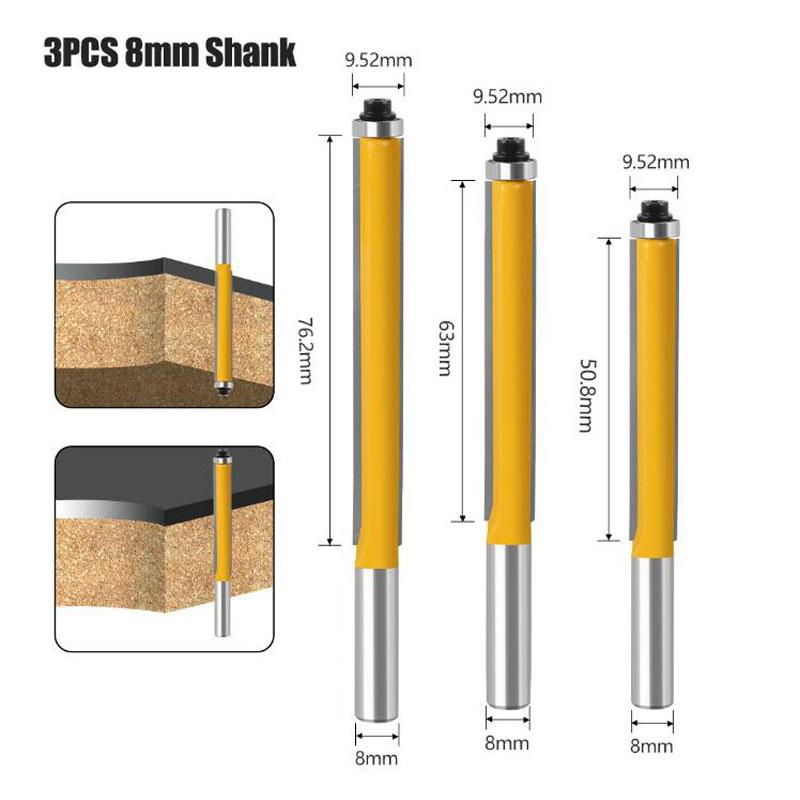 Фреза с хвостовиком 8 мм, фреза для фрезерования заподлицо, фреза для фрезы Madera, карбидная фреза для тупиа де Мадейра