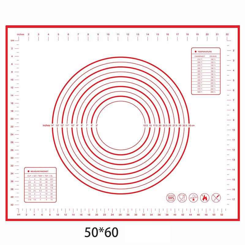 Silicone Baking Mat Pastry Mat for Rolling Out Dough Kneading Dough Mat Bakeware Rolling Dough Pad Bread Baking Accessories