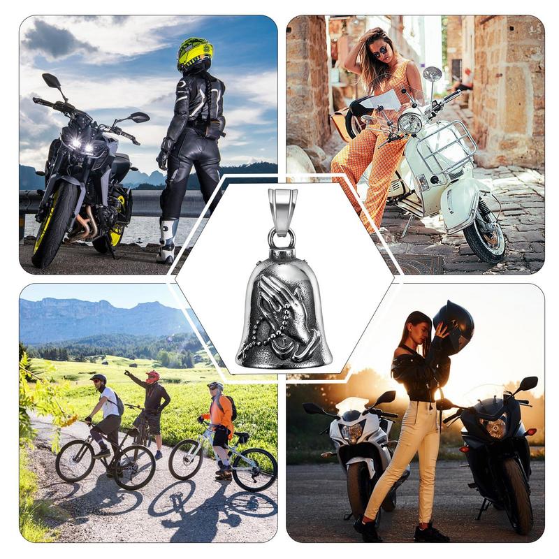 Мотоциклетный колокольчик удачи, молитвенный ручной колокольчик удачи, 3D-подвеска, байкерский колокольчик, винтажный колокольчик удачи для верховой езды, мотоциклетный колокольчик для байкера, хороший