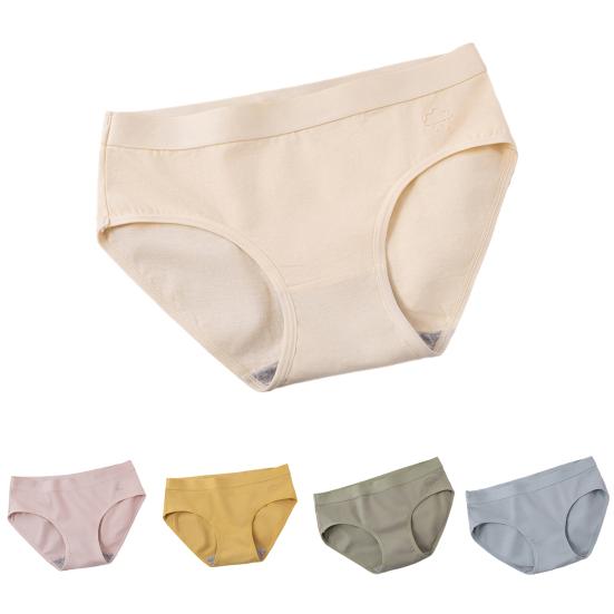 Женские трусы, женские трусы, однотонные, эластичные, антисептические, бесшовные, впитывающие влагу, со средней талией, с контролем живота, женское нижнее белье