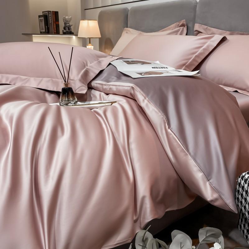 200-count High-grade Long-staple Cotton Four-piece Set of Pure Cotton Sheets, Fitted Sheets, Duvet Cover, High-end Bedding Duvet Cover