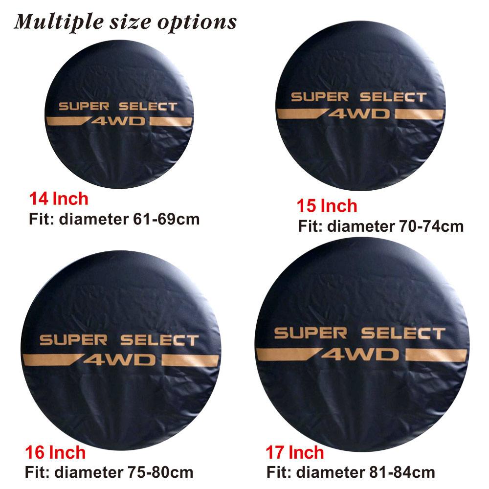 Car Style 14" 15" 16" 17" Inch Car Tire Cover 4WD 4x4 PVC Leather Spare Wheel Tire Cover Case Bag Pouch Protector Fit For Jeep