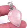 Natural Rose Quartz Gemstone 925 Solid Sterling Silver Gift Pendant 1.50" O3j76