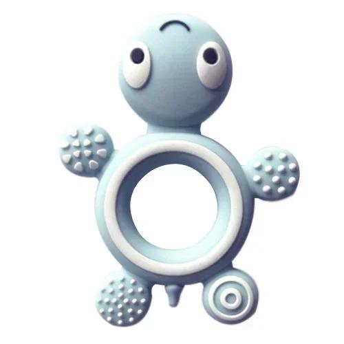 Силиконовый детский прорезыватель Черепаха 1 шт. Пищевой силикон Черепаха Крошечный стержень Детские товары Подарок медсестры Игрушки-прорезыватели для малышей