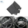 Для Mercedes Benz EG CLK CLS SL Class W211 C209 A209 C219 W463 R230, сшитый вручную автомобильный чехол на руль, черная кожа