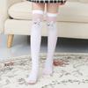 Тонкие детские носки, студенческие носки, гольфы для девочек, чулки, полувысокие белые носки с рисунком