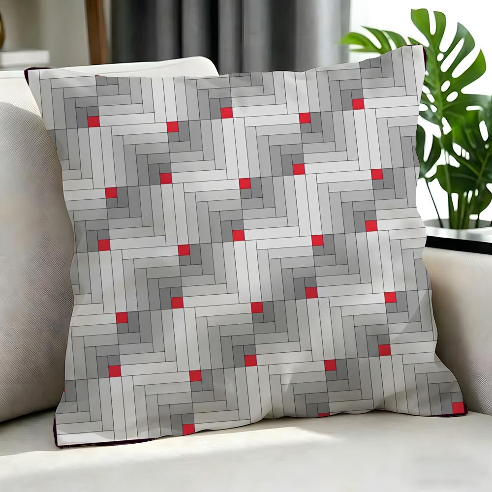 Art LLog Cabin Patterned Cushion Cover Cushion Cover Set Pcs x x x Pillowcase Decorative Sofa Home Decor