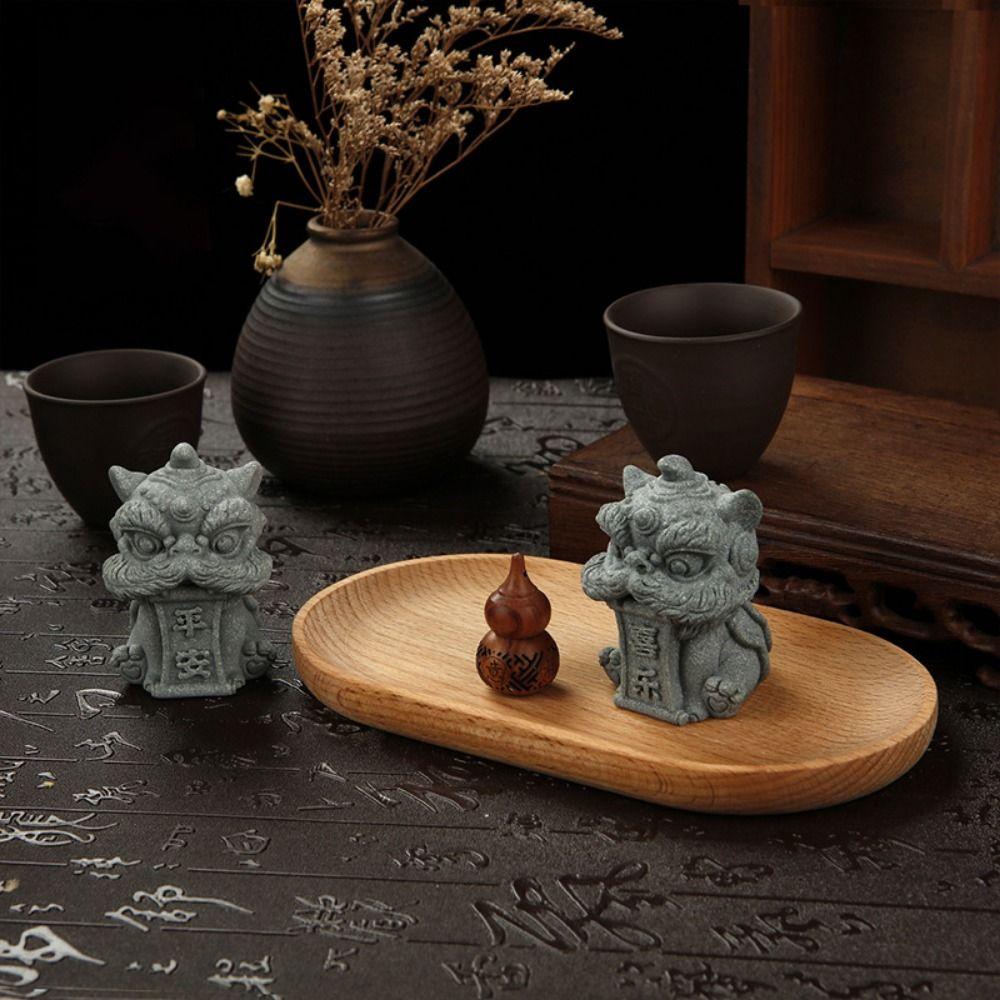 Искусственный камень Статуэтка Льва Пробуждение Арт-объект Лев Талисман Статуя Настольная