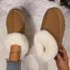 2024New Hot Selling Winter Women's Boots Round Toe Flat Shoes for Women Slip-on Platform Shoes Outdoor Classic Ankle Snow Boots