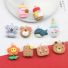 20Pcs Kawaii Animal Toy Resin Pendant Bear Bee Flower for DIY Decoration Neckalce Earring Key Chain Jewelry Making Handmade