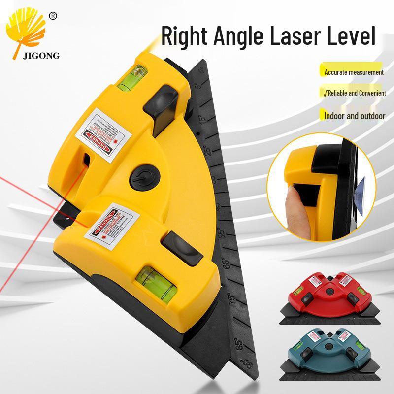 90° Tile Laying Tool: Wall & Floor Tile Level with Laser Right Angle Meter