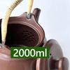 Жаропрочная керамическая чайная церемония Токонаме для газовой плиты - 2000 мл, коричневый