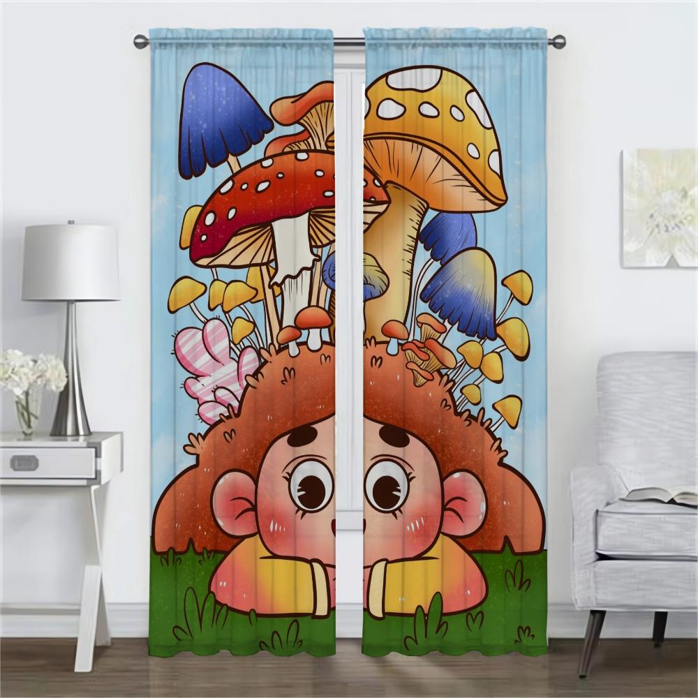 Красивые шторы с рисунком, шторы-перегородки для детской комнаты, тюль для спальни, шторы блэкаут, украшение на Хэллоуин, шторы для домашнего интерьера