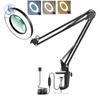 Magnifying Glass with Light and Stand Adjustable Arm Folding Tricolor LED Lighted Magnifier for Reading Repair Crafts Close Work