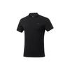 Fitness Series Simple Solid Color Casual Short Sleeve Polo Shirt Men Tops Black APLU253-1
