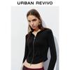 UR Women's Slim-Fit Hooded Zip Jacket with Heart Bow Detail