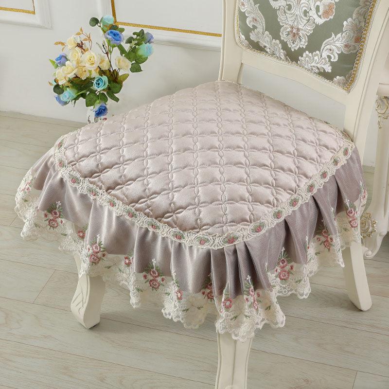 Элегантный кружевной декор 43*45 см, подушка для стула, противоскользящая подушка для сиденья в европейском стиле, домашний декор, обеденный офисный коврик