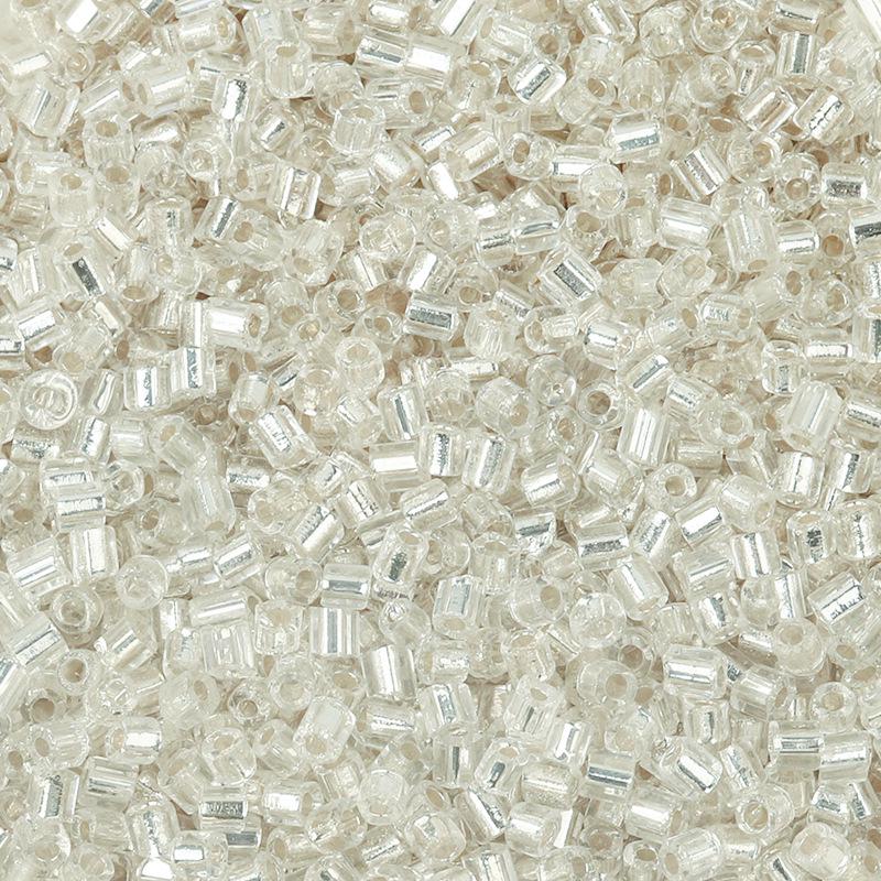 Silver-Plated 2.5mm Colored Glass Seed Beads for DIY Bracelets and Beading Projects