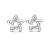 Korean Version of Fashion S925 Silver Five-pointed Star Zircon Cute Personality Creative Student Stud Earrings Female Star Earrings