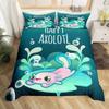 Cute Axolotl Bedding Set for Boys Girls Kawaii Reptiles Animal Comforter Cover Twin King Size Sea Wildlife Axolotl Duvet Cover