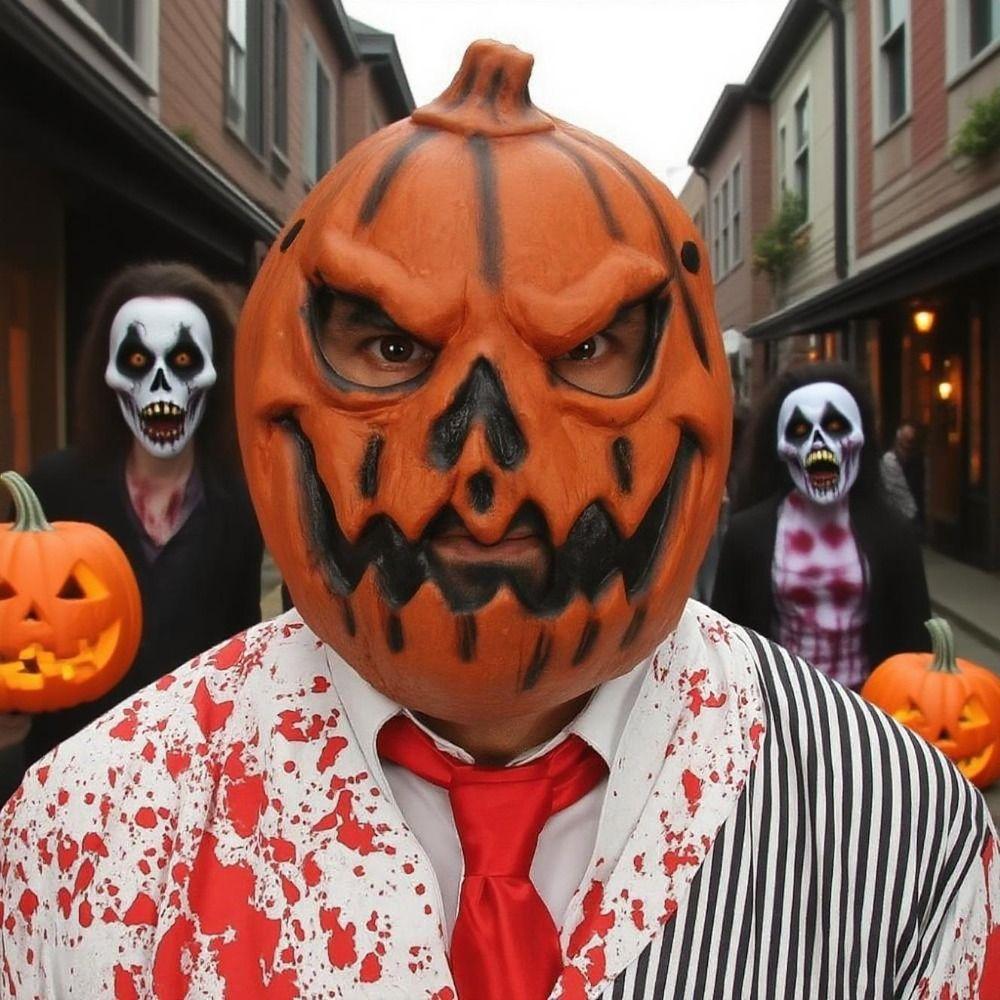 Creativity Pumpkin Halloween Mask 3D Halloween Cosplay Mask Full Face Mask Halloween Decoration