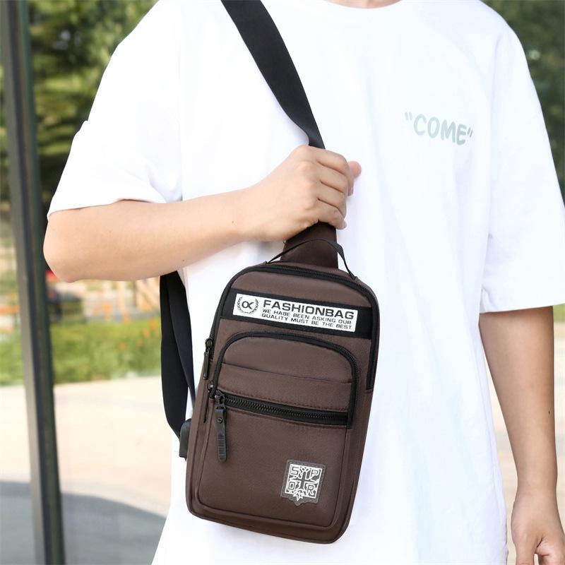 Мужская нагрудная сумка, новая, высокого класса, одноплечевая, повседневная, модная, из ткани Оксфорд, нагрудная сумка, легкий рюкзак для занятий спортом на открытом воздухе