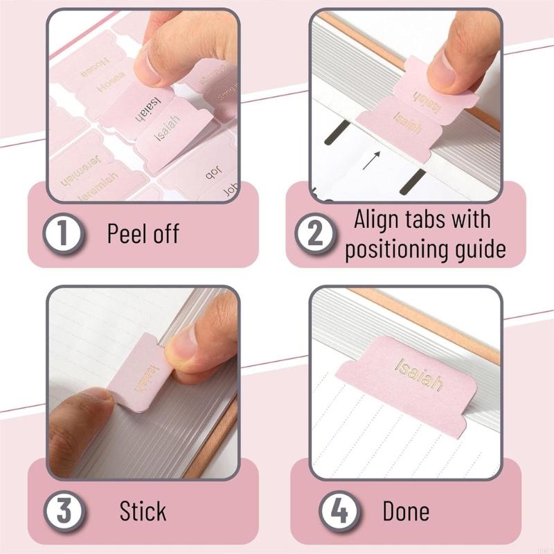 6 листов розовых библейских вкладок для женщин и мужчин, наклейки крупным шрифтом, вкладки-индексы для Библии, ламинированные библейские вкладки, легко читать и наклеивать