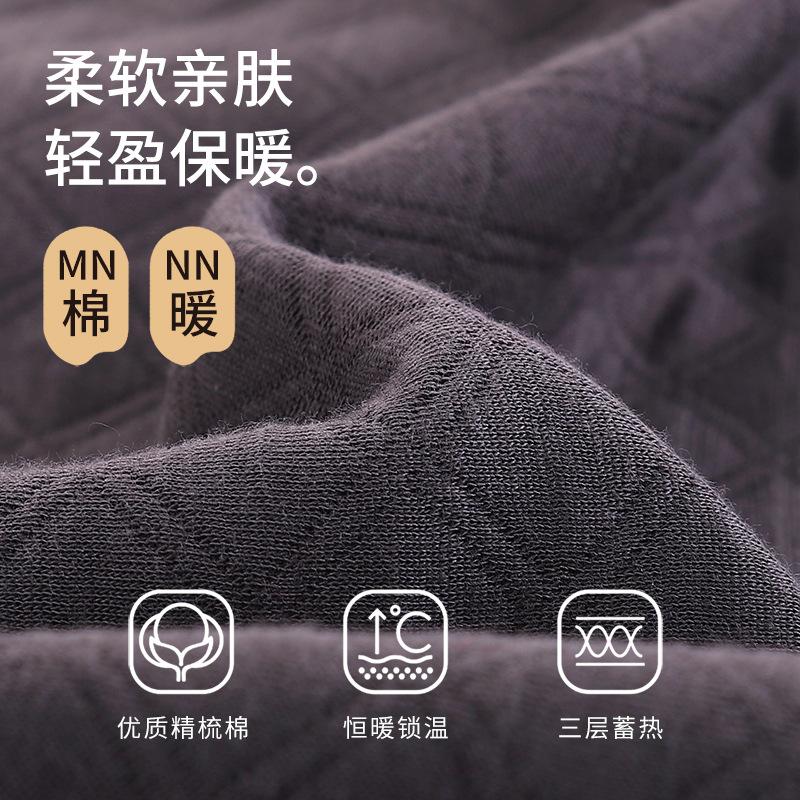 Осенне-зимняя утолщенная пижама из чистого хлопка в стиле «папа», мужская хлопковая одежда для дома с длинным рукавом, теплый тонкий стеганый сэндвич-комплект