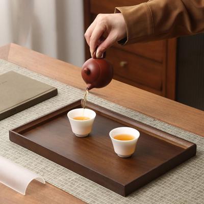 Bamboo Tea Set Serving Tray Smooth Surface Brunch Tray Household Storage Tray Breakfast